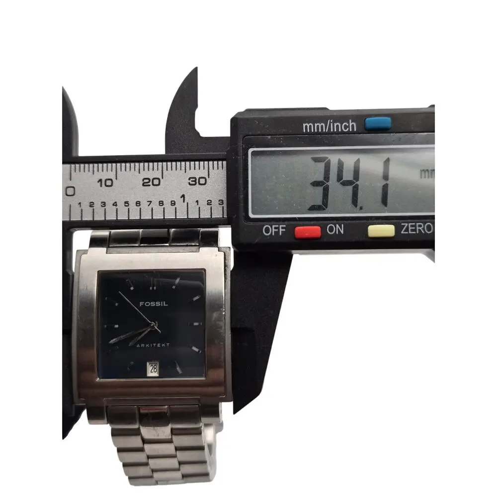 Fossil Arkitekt Watch FS-2795 Stainless Steel Square Face